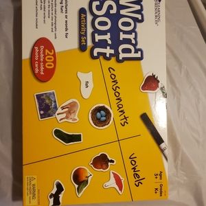Educational word sort activity set